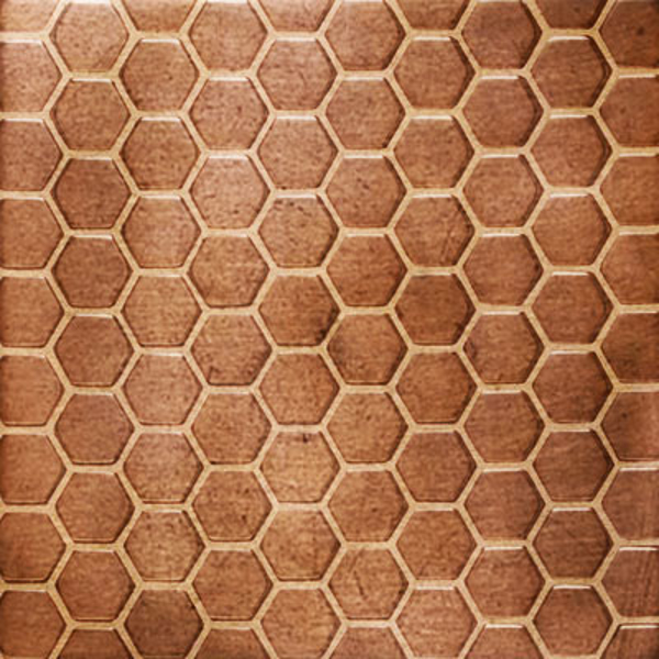 Picture of Daltile - Metallica Mosaics Hexagon Mosaic Oxidized Copper