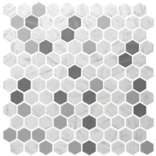 Picture of Eleganza Tiles - Onix Hexagon Blends Metal Carrara