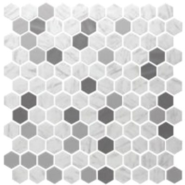 Picture of Eleganza Tiles - Onix Hexagon Blends Metal Carrara