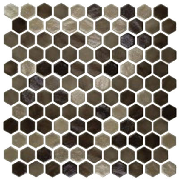 Picture of Eleganza Tiles - Onix Hexagon Blends Tan Malla