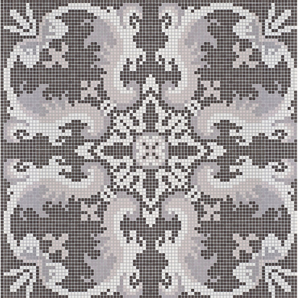 Picture of Bisazza Mosaico - Decori Opus Romano - Olimpia Olimpia Dark Grey