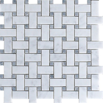 Picture of Stone Collection - Bianco Carrara Mosaic Basketweave Bianco Carrera Honed