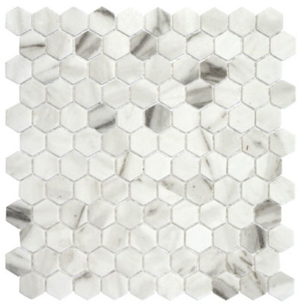 Picture of Eleganza Tiles - Onix Hexagon Blends Calacatta Malla