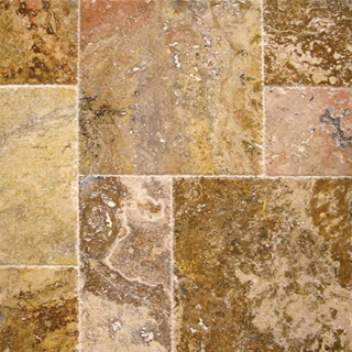 Picture of MS International - Travertine Versailles Honed Unfilled Chiseled Tuscany Scabas Chiseled