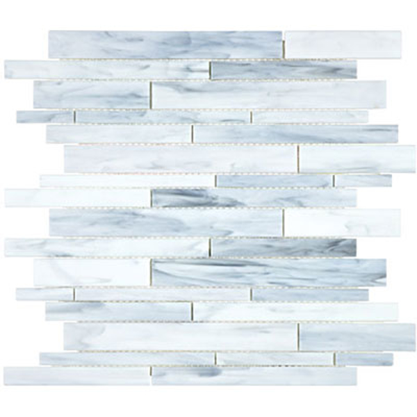 Picture of Anatolia Tile & Stone - Baroque Random Strip Mosaic Carrara