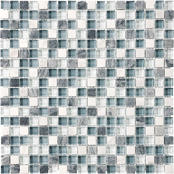 Picture of Anatolia Tile & Stone - Bliss Mosaic Glass Stone Blend Waterfall
