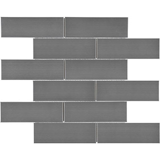 Picture of Anatolia Tile & Stone - Stainless Steel Brick Mosaic Brick 2 x 6