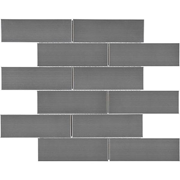 Picture of Anatolia Tile & Stone - Stainless Steel Brick Mosaic Brick 2 x 6