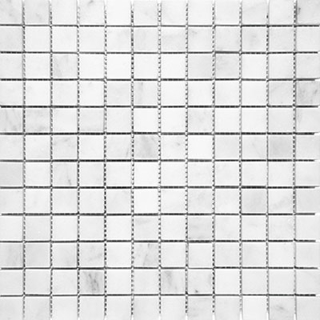 Picture of Anatolia Tile & Stone - Bianco Venatino Mosaics Polished Bianco Mosaic 1 x 1