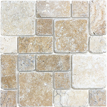 Picture of Anatolia Tile & Stone - Travertine Mosaic Roman Random Pattern Picasso