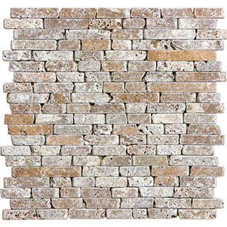 Picture of Anatolia Tile & Stone - Travertine Mosaic 5/8 Random Strip Espresso