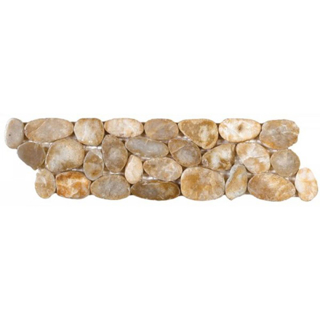 Picture of Bati Orient - Pebbles Sliced Polished Border Beige