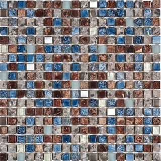 Picture of Bati Orient - Mix Mosaic 1/2 x 1/2 Mix Blue Steel Blue Glass