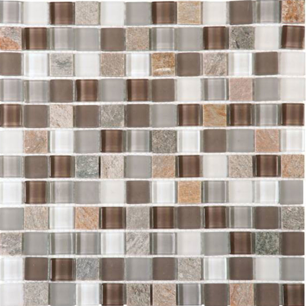 Picture of Bati Orient - Mix Mosaic 7/8 x 7/8 Beige Mix Quartzite Glass