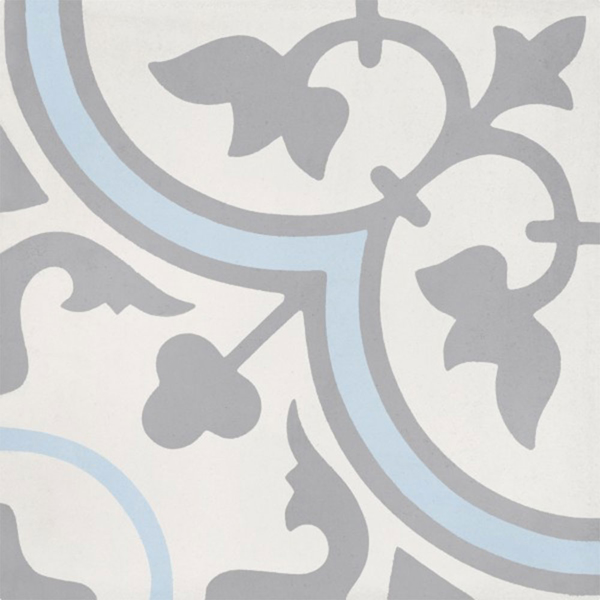 Picture of Bati Orient - Cement Tiles Classic Off White Dark Grey/Blue