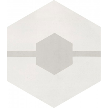 Picture of Bati Orient - Cement Tiles Modern Hexagon Light Grey/Off White