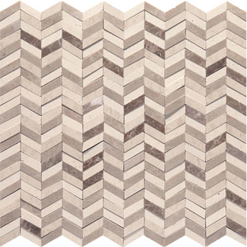 Picture of American Olean - Candora Mini Chevron Mosaic Light Beige and Brown