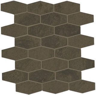 Picture of Marazzi - Classentino Marble Linear Hexagon Mosaic Imperial Brown