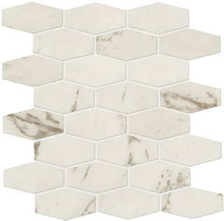 Picture of Marazzi - Classentino Marble Linear Hexagon Mosaic Palazzo White