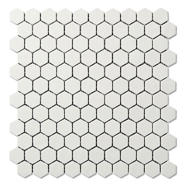 Picture of Adex USA - Floor Vintage Hexagon Mosaic Glass White