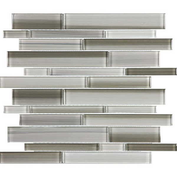 Picture of Anatolia Tile & Stone - Bliss Fusion Random Strip Mosaic Clay