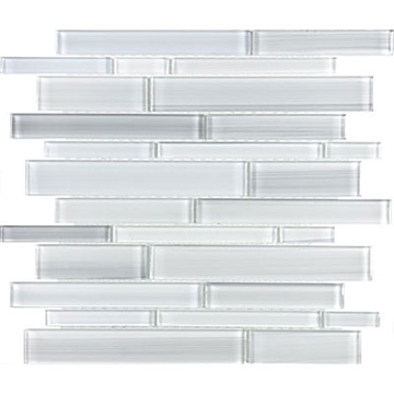 Picture of Anatolia Tile & Stone - Bliss Fusion Random Strip Mosaic Ice