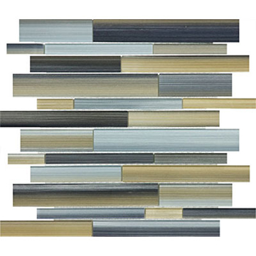 Picture of Anatolia Tile & Stone - Bliss Fusion Random Strip Mosaic Oxide