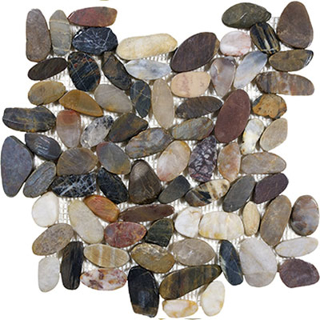 Picture of Anatolia Tile & Stone - Bliss Zen Flat Pebble Stone Mosaic Bora Wilderness Polished