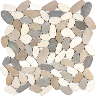 Picture of Anatolia Tile & Stone - Bliss Zen Flat Pebble Stone Mosaic Harmony Warm Blend Matte