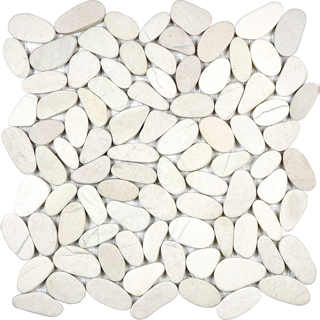 Picture of Anatolia Tile & Stone - Bliss Zen Flat Pebble Stone Mosaic Serenity Ivory Matte
