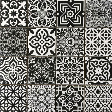 Picture of Bati Orient - Ceramic Patchwork Square Black & White