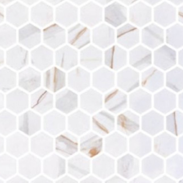 Picture of Eleganza Tiles - Onix Hexagon Blends Calacatta Gold