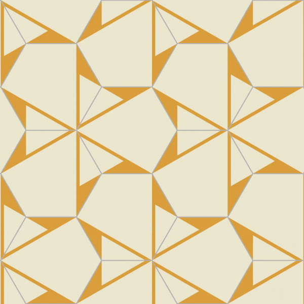 Picture of Bisazza Mosaico - Cementiles Decorations Hex Plisados Ambar