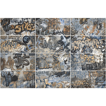 Picture of EnergieKer-City Plaster Deco Graffiti Grey