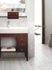 Picture of MS International - Watercolor Chevron Mosaic Bianco