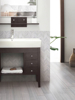Picture of MS International - Watercolor Chevron Mosaic Grigio