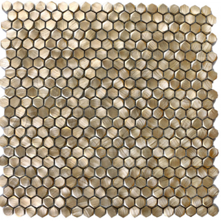 Picture of Bati Orient - Metal Art Mosaics Medium Hexagon Gold Aluminum
