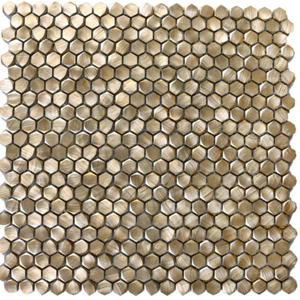 Picture of Bati Orient - Metal Art Mosaics Medium Hexagon Gold Aluminum