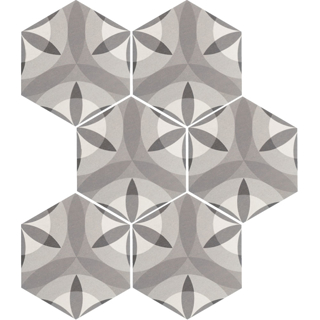 Picture of Equipe - Hexatile Nature Decos Nature Black & White