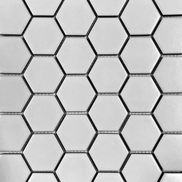 Picture of Arvex - Glazed Porcelain Mosaics White 2x2 Hexagon