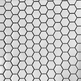 Picture of Arvex - Glazed Porcelain Mosaics White 1x1 Hexagon