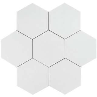 Picture of Tesoro - Albatross Hexagon White Glossy