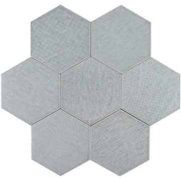 Picture of Tesoro - Albatross Hexagon Deco Grey Deco Matte