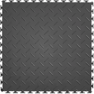 Picture of Perfection Floor Tile - Diamond Plate Dark Gray