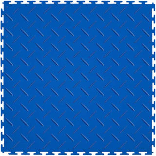Picture of Perfection Floor Tile - Diamond Plate Blue