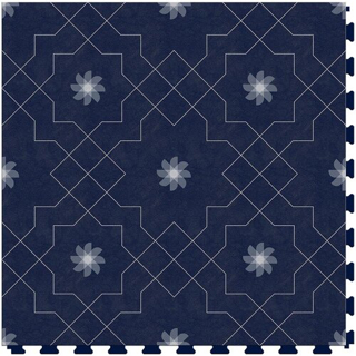 Picture of Perfection Floor Tile - Margo Pinwheel - Deep Royal