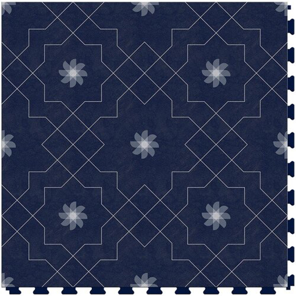 Picture of Perfection Floor Tile - Margo Pinwheel - Deep Royal