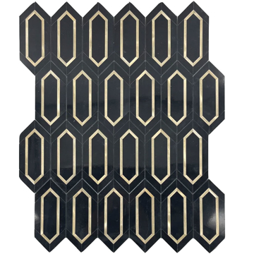 Picture of Elon Tile & Stone - Aluminum Picket Black Gold Polished