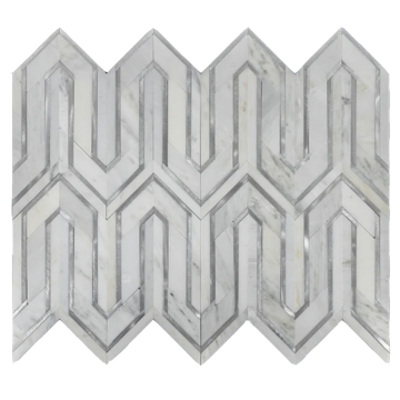 Picture of Elon Tile & Stone - Aluminum Serpentine Pearl White Silver