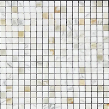 Picture of Elon Tile & Stone - 5/8 x 5/8 Square Mosaics Calacatta Gold Honed
